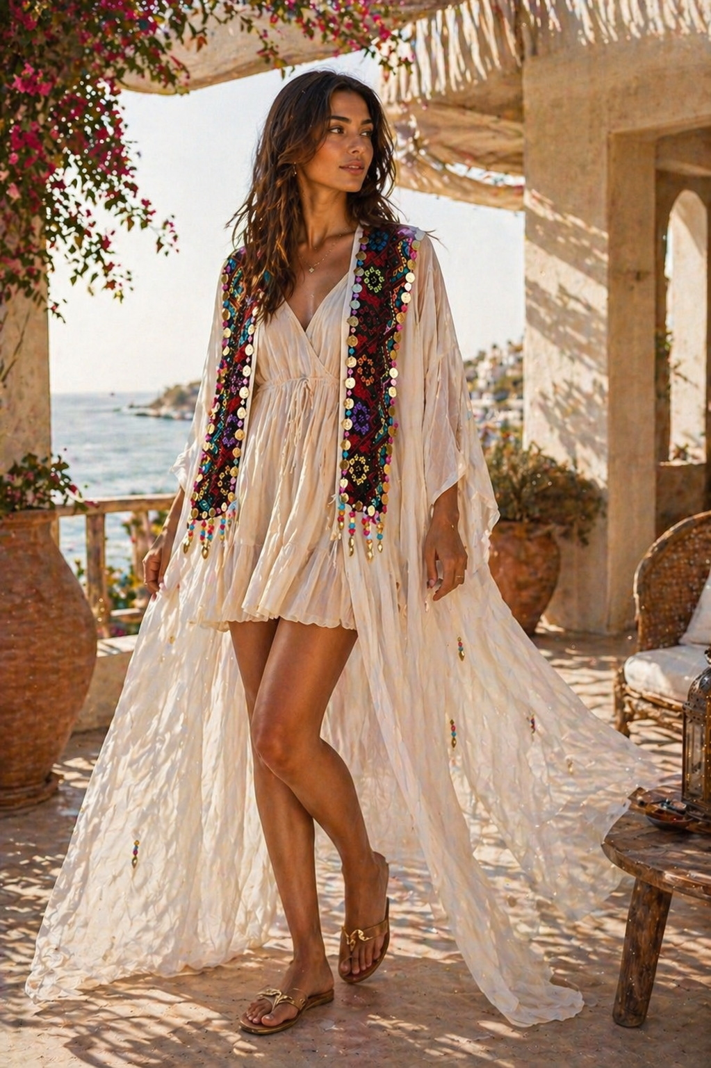 Chiffon Kimono Cream