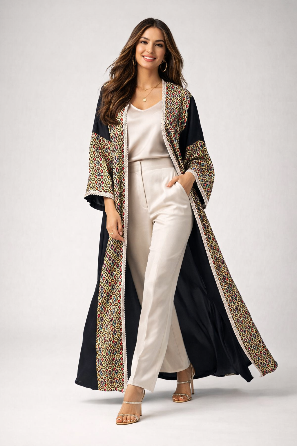 Crepe Kimono Black Khayamia