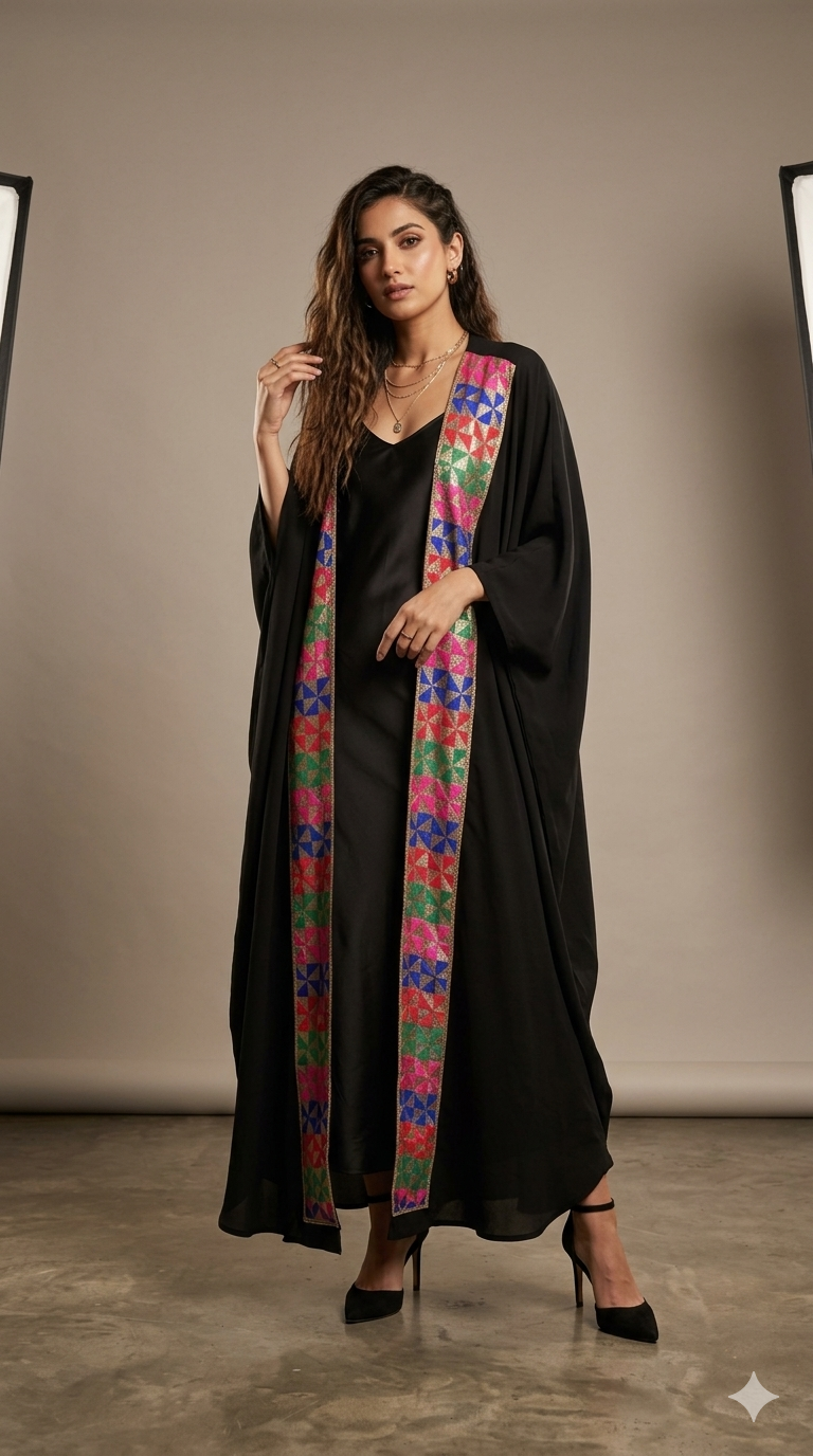 Crepe Kimono Purple Mandala