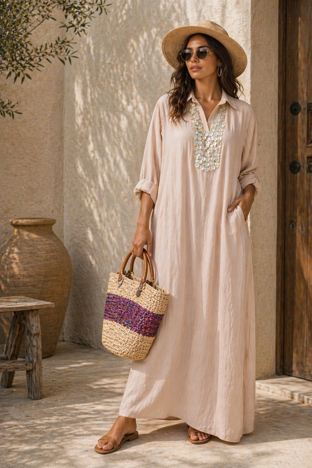 Linen Dress Sand