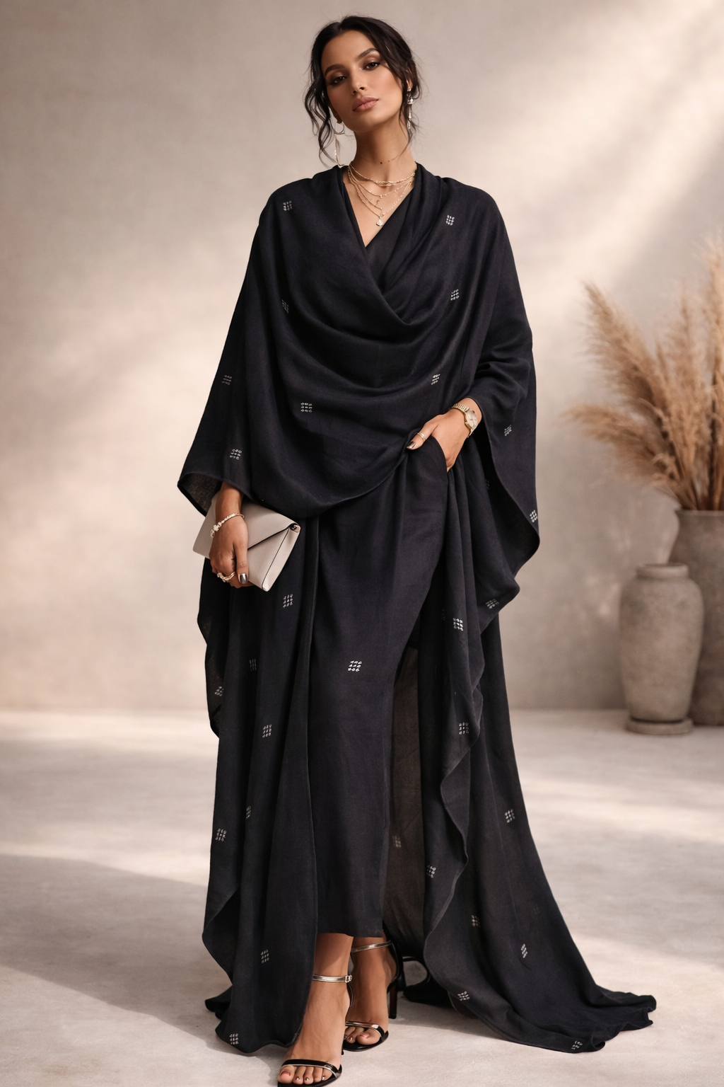 Linen Kimono Black