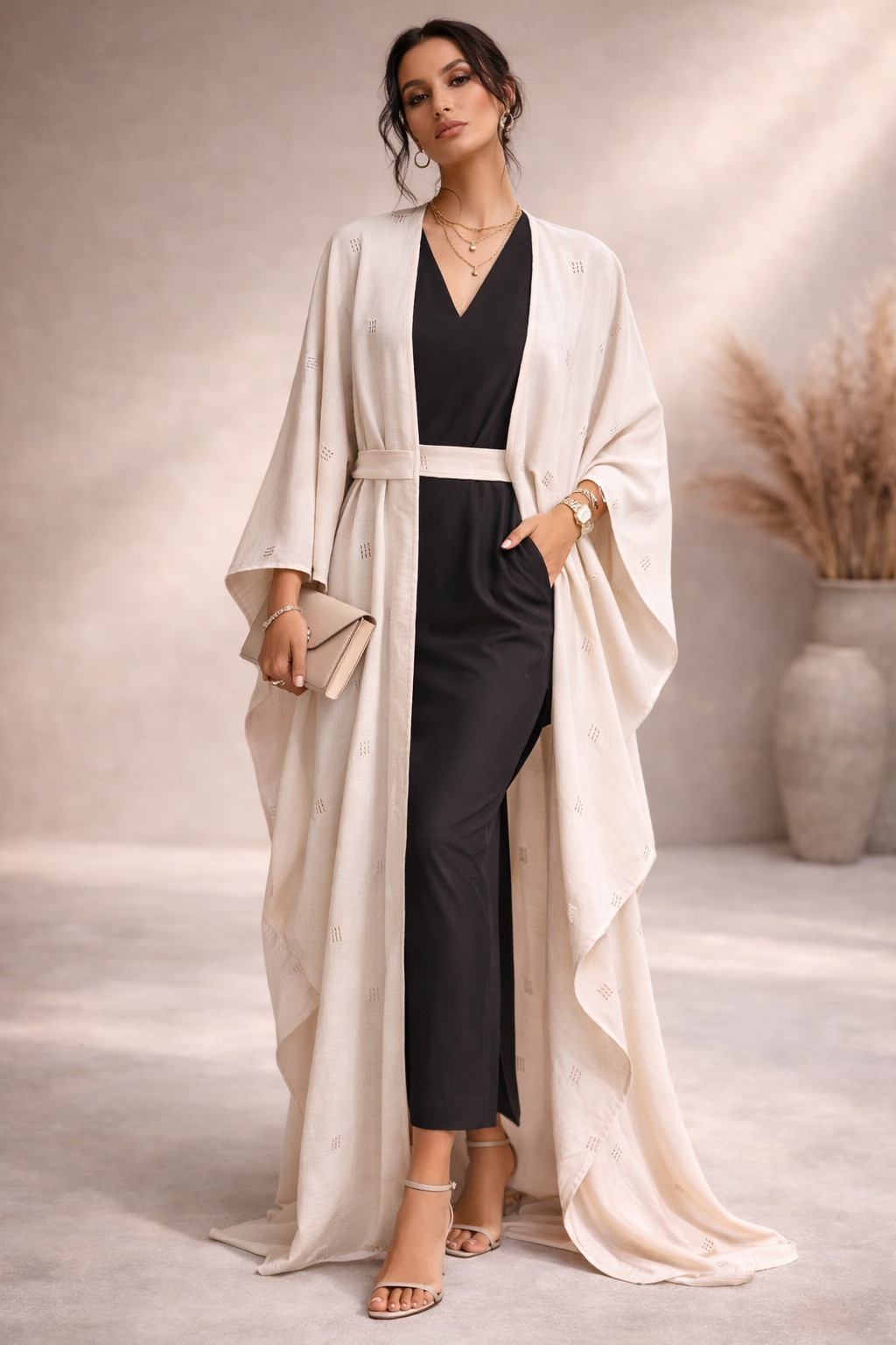 Linen Kimono Cream