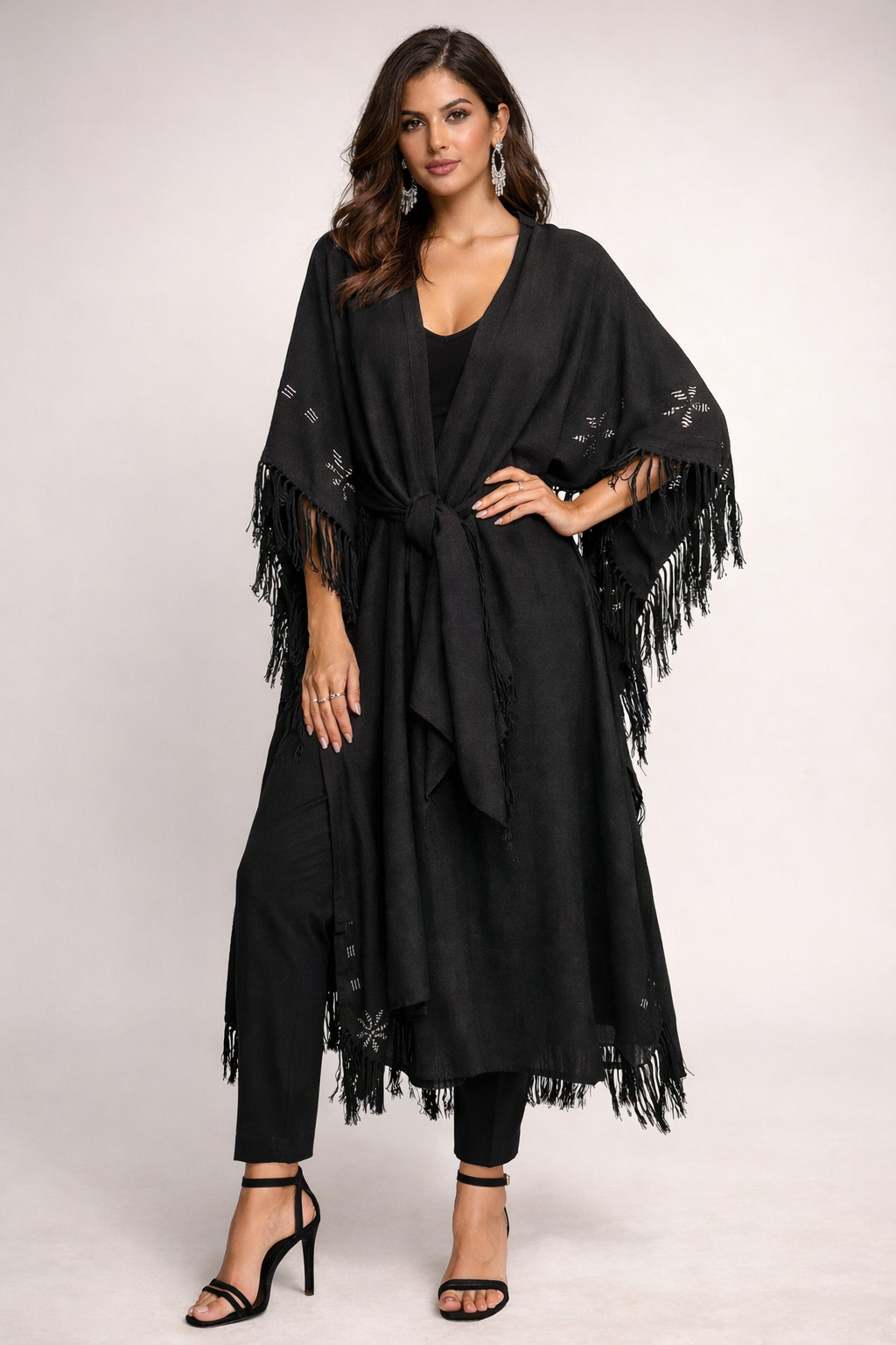 Linen Kimono 2 Black