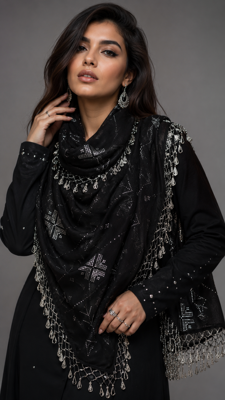 Black Reef Silver Scarf